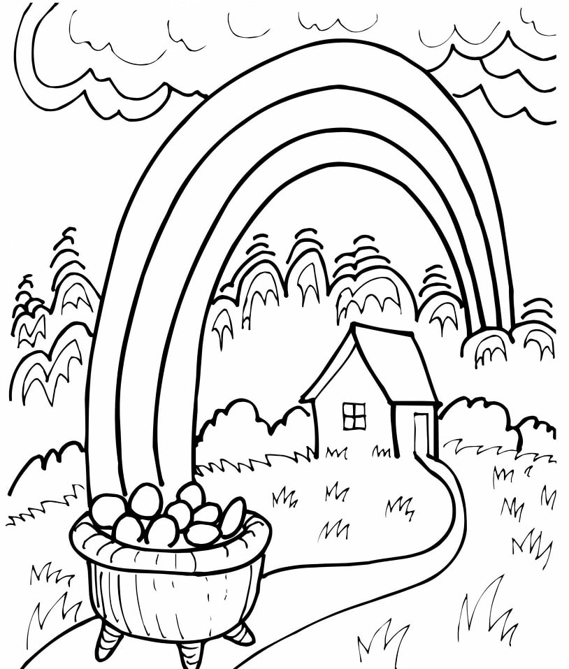 rainbow coloring page free