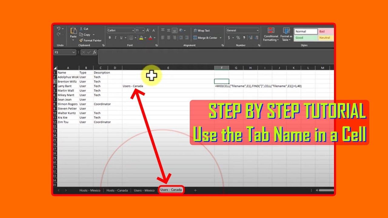 How To Reference Tab Name In Cell In Excel Worksheets Library
