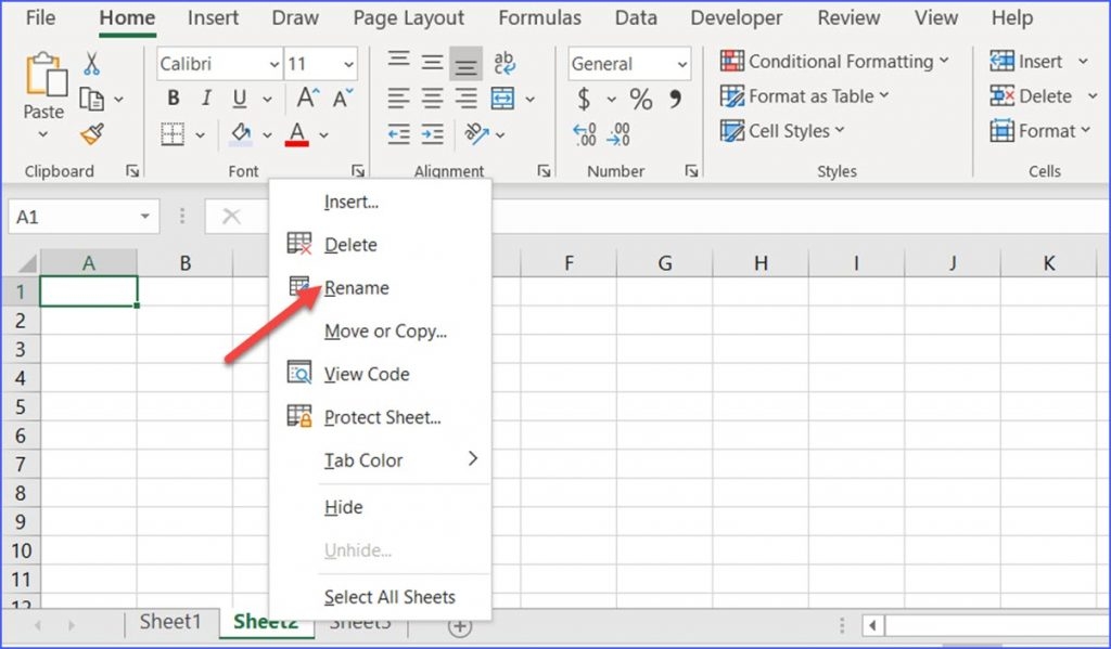 how do i rename a worksheet in excel