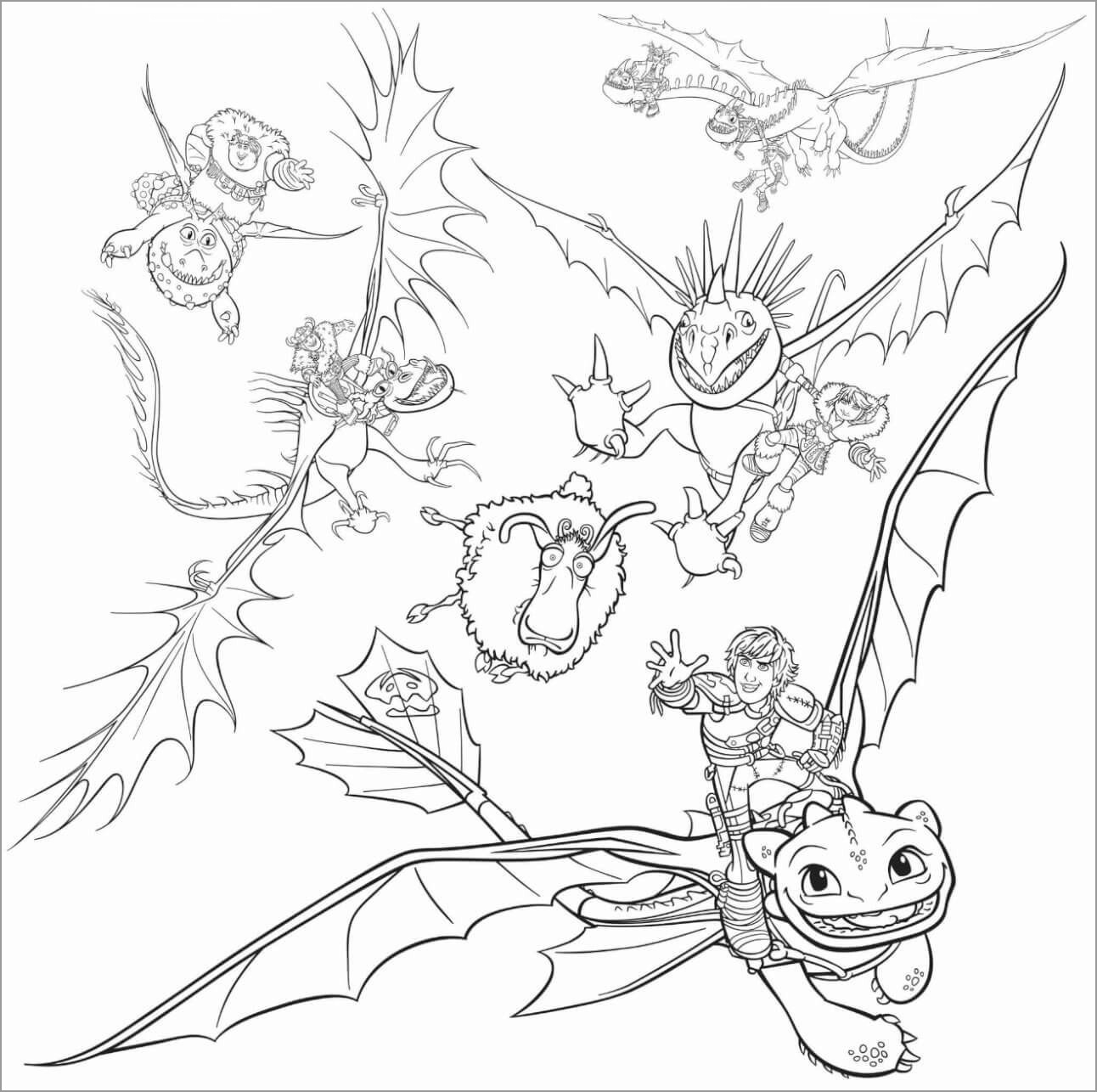 How To Train Your Dragon Coloring Book Pages