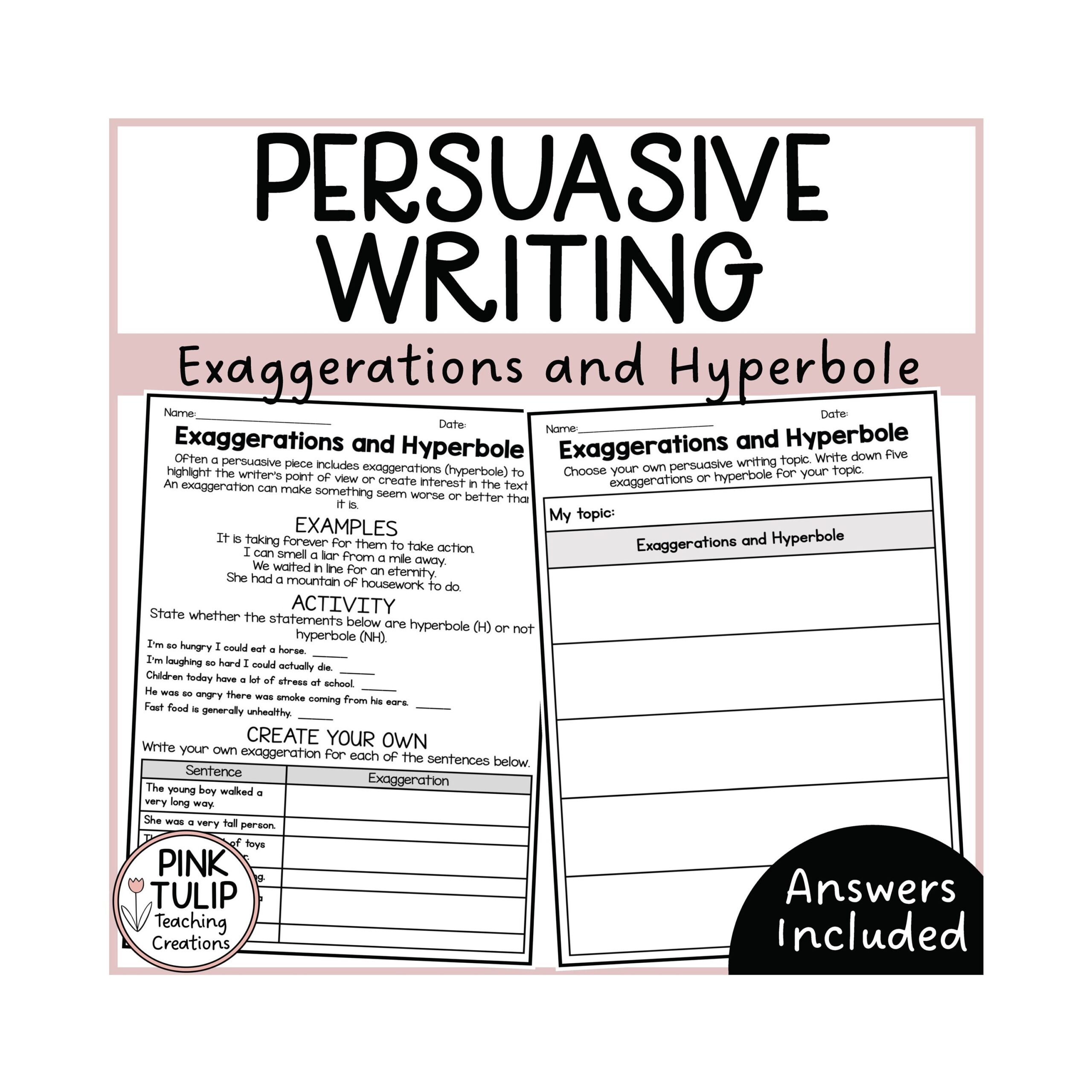 Hyperbole Worksheets Worksheets Library