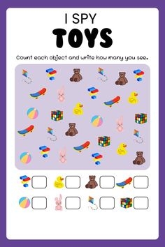 I Spy Toys Game Fun Printable For Kids In 2025 Printables Kids
