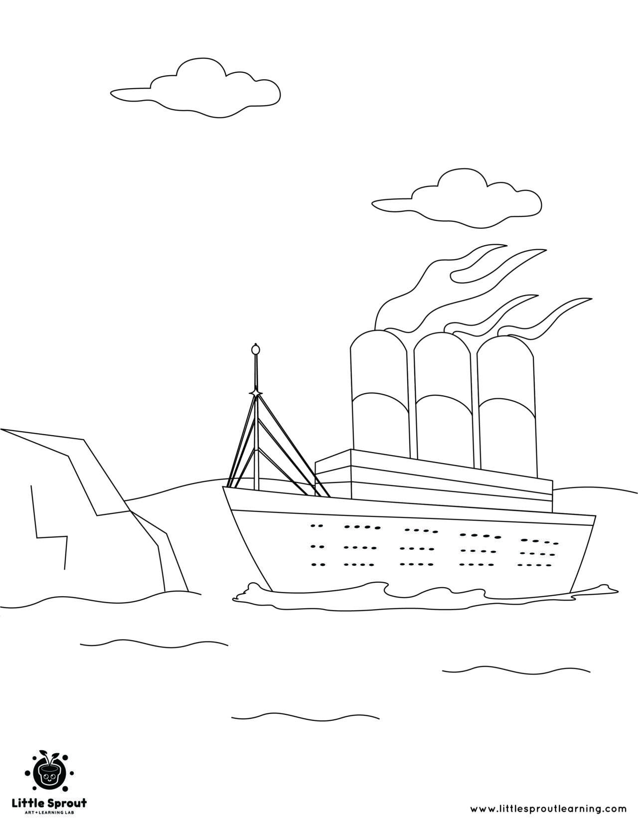 Titanic Coloring Page