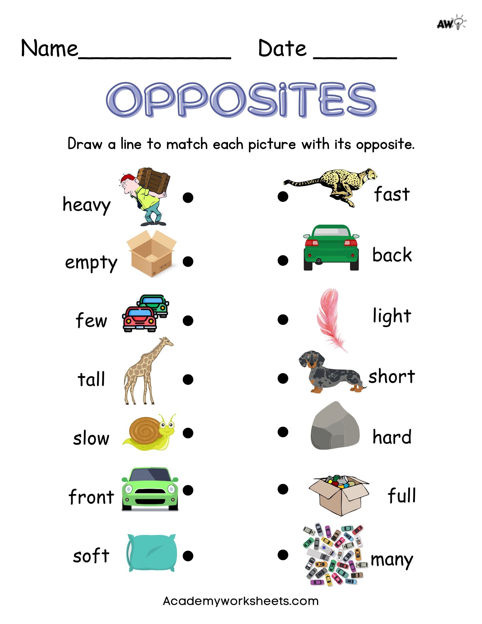 antonyms worksheet