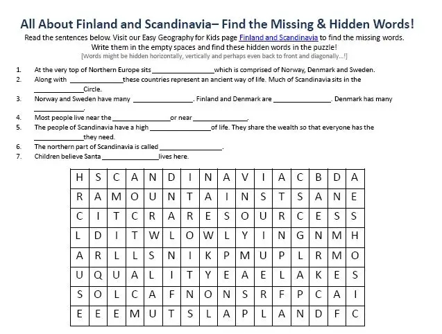 geography games for kids printable