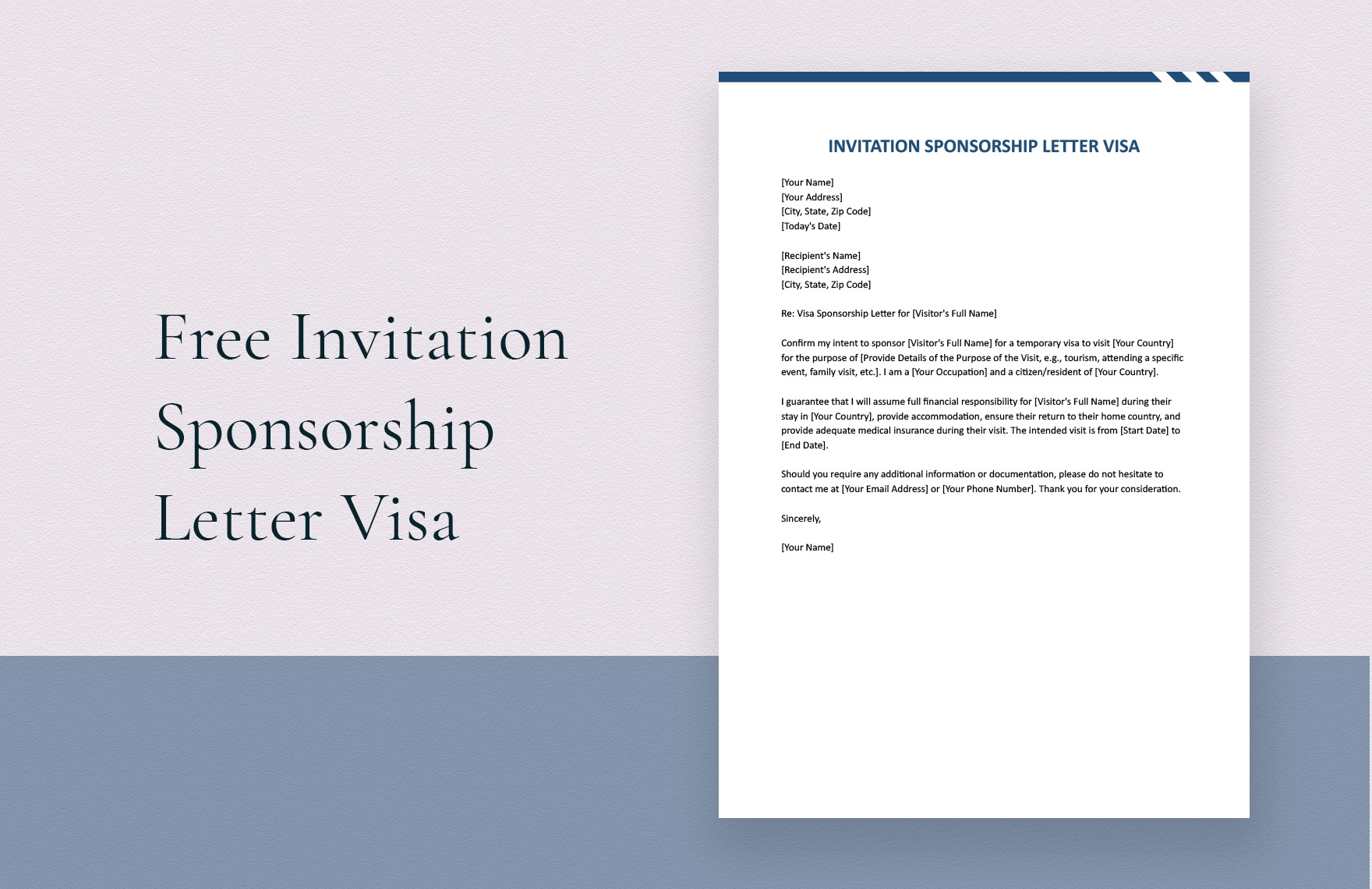 Immigration Sponsorship Letter Template Infoupdate