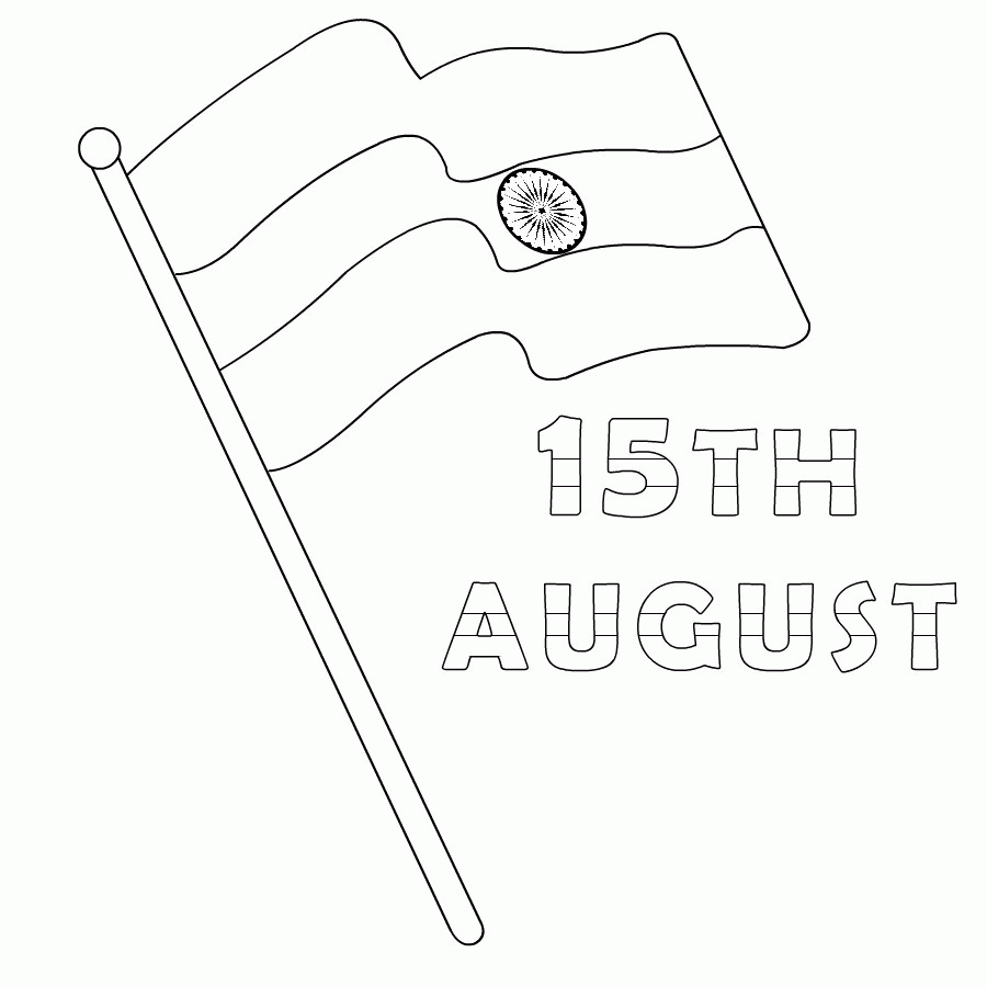 Indian Flag Coloring Pages Coloring Home