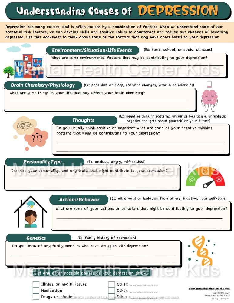 depression worksheet
