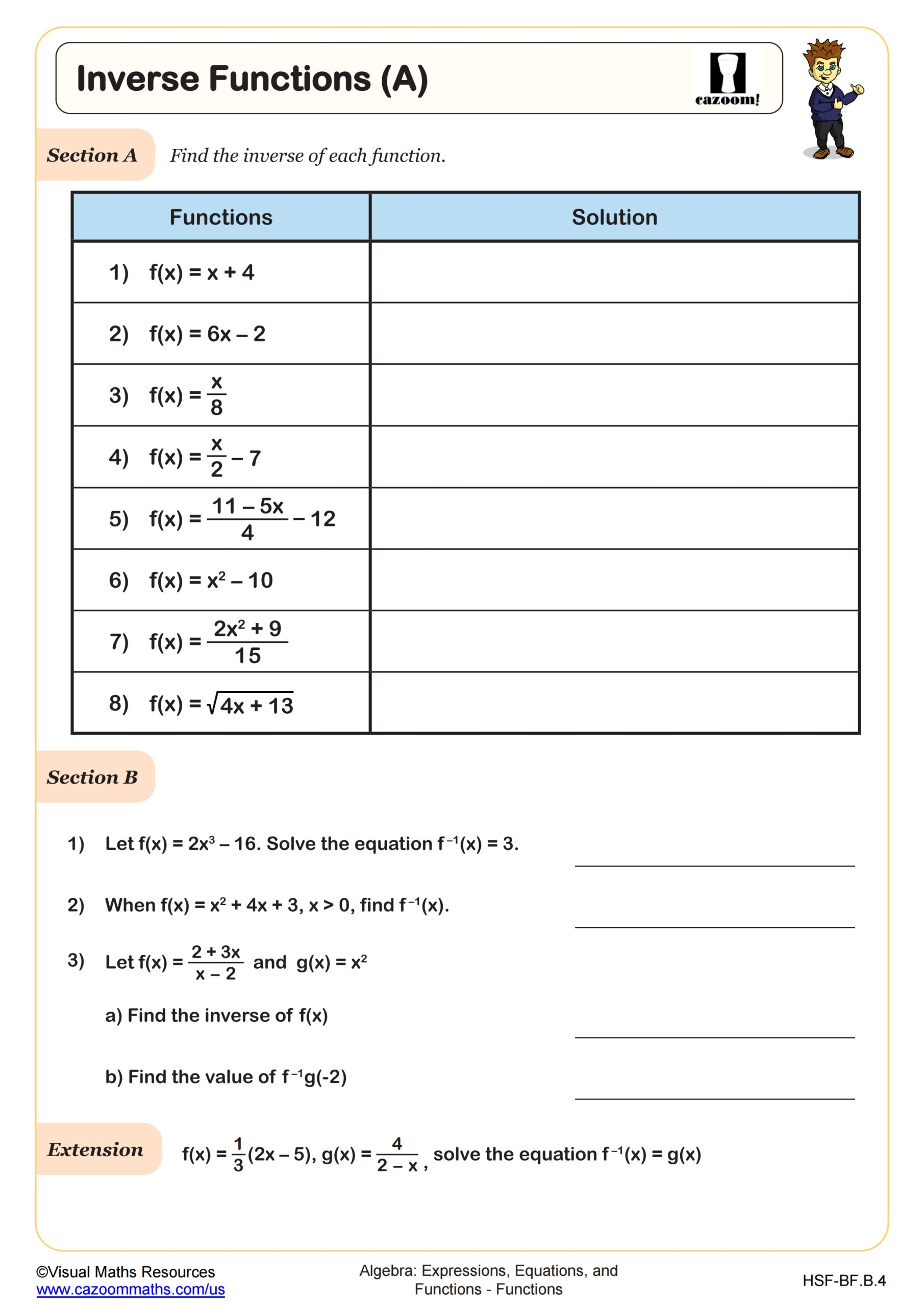 Inverse Relationships Addition And Subtraction Range 1 To 9 A