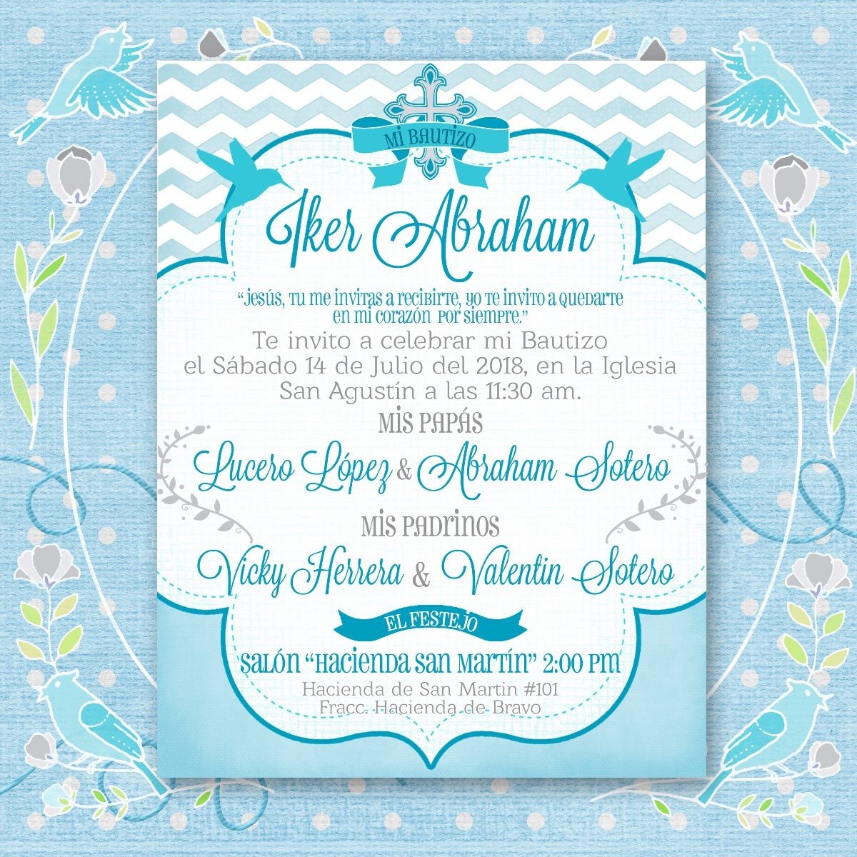 invitaciones de bautizo template