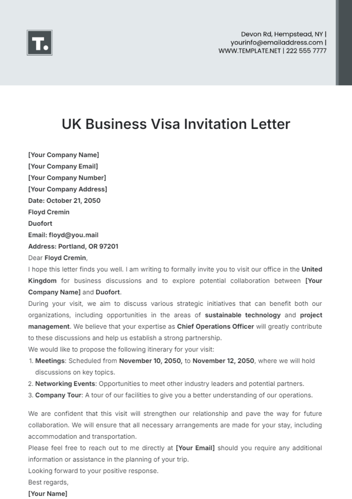 invitation template for word