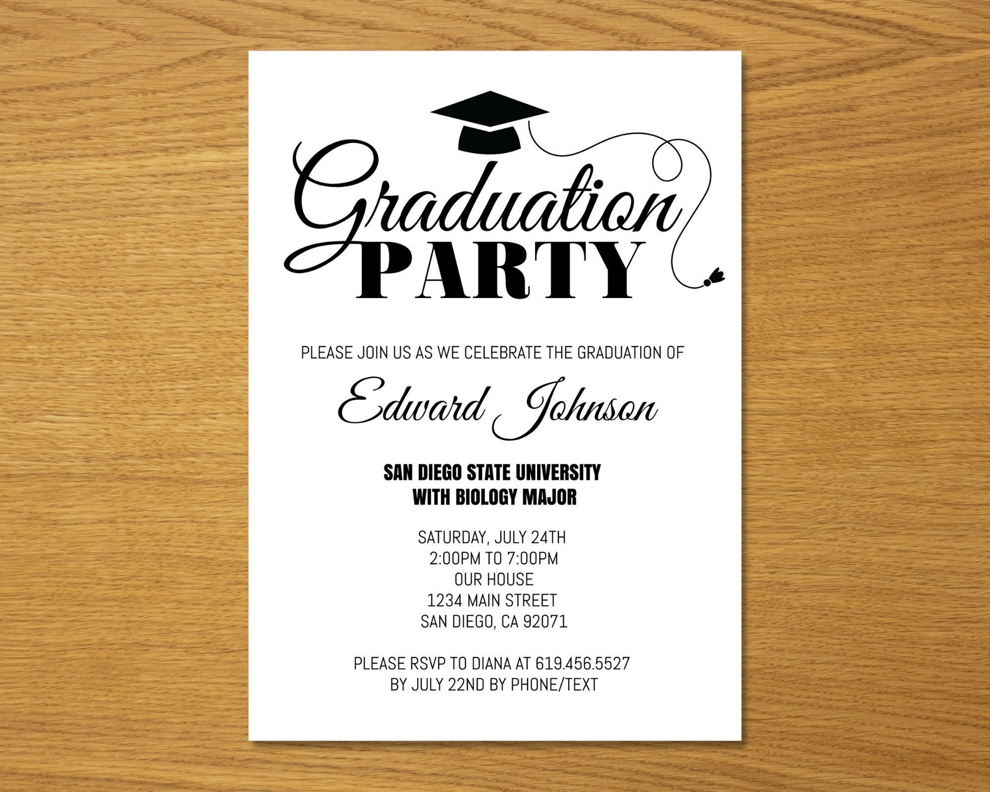 Invitation Paper Invitation Design Text Layout Edit Text Graduation