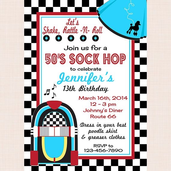 Invitation Template 1950