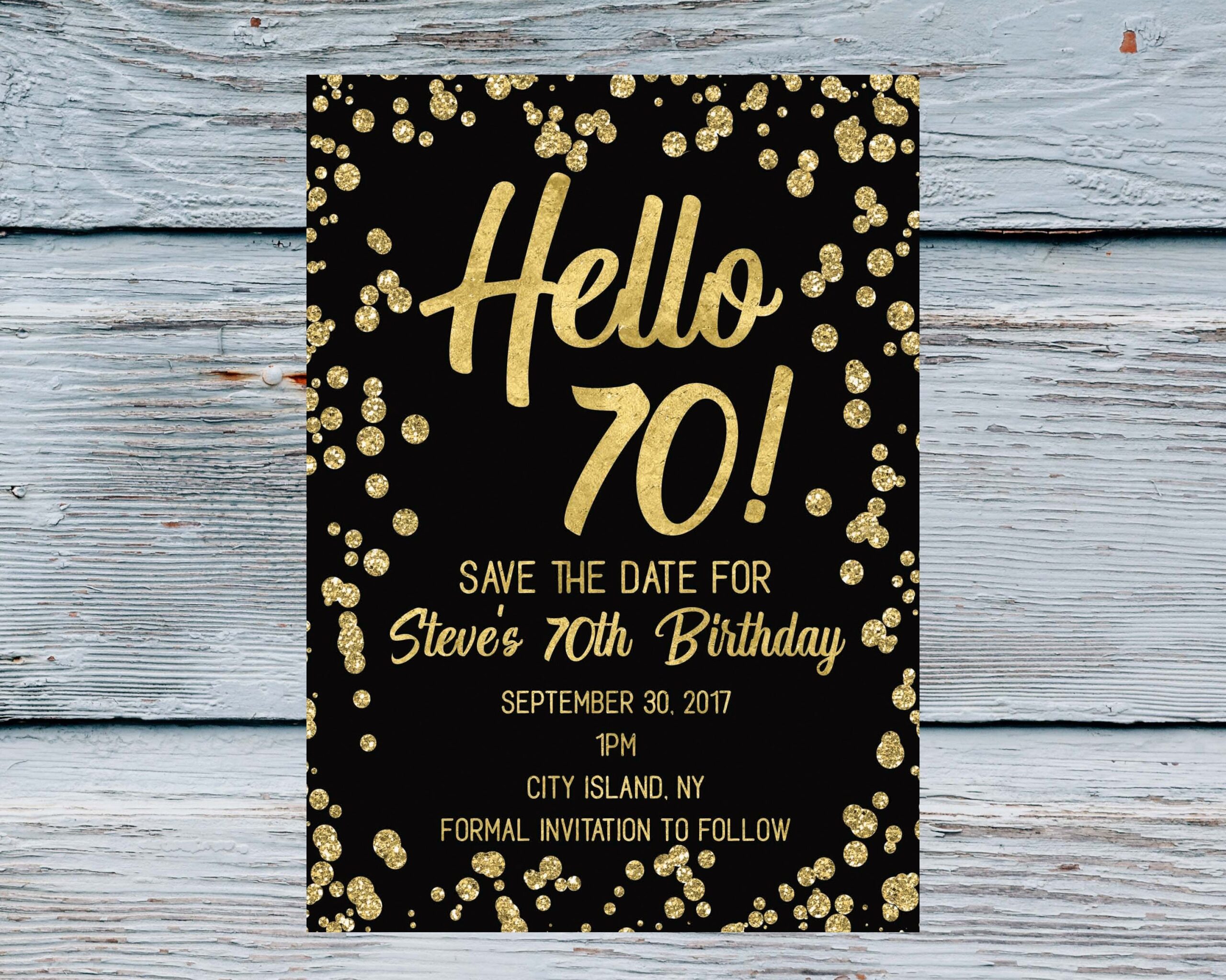 70th birthday invitations free template