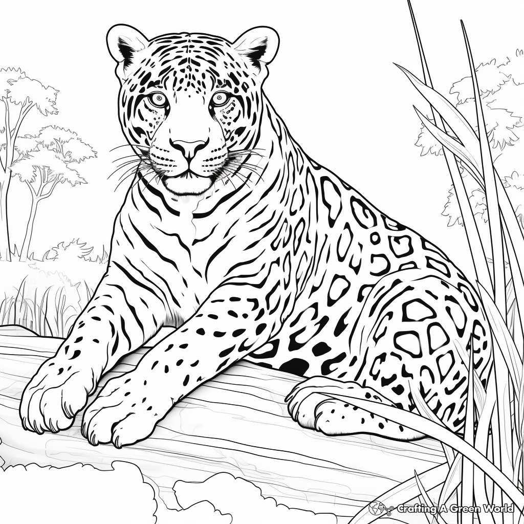 Jaguar Coloring Pages Free Printable Worksheets Library