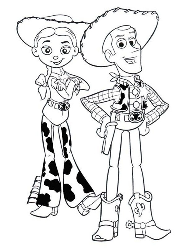 Jessie And Woody Coloring Page Funny Coloring Pages