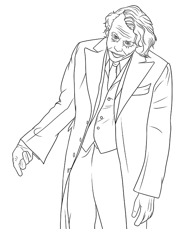 Joker Coloring Page Heath Ledger Topcoloringpages Worksheets 