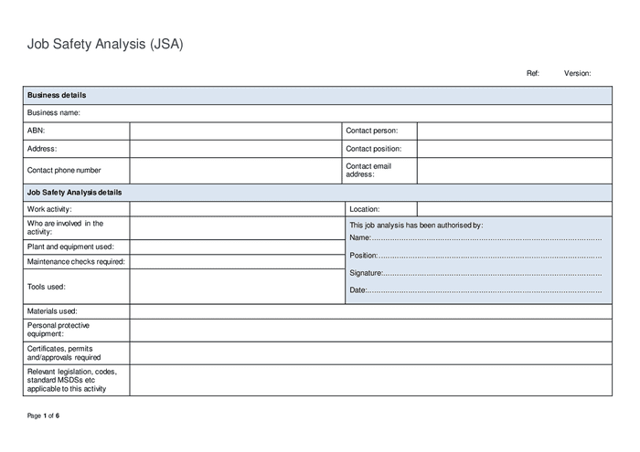 Jsa Safety Form Pdf Outlet Online Www bharatagritech