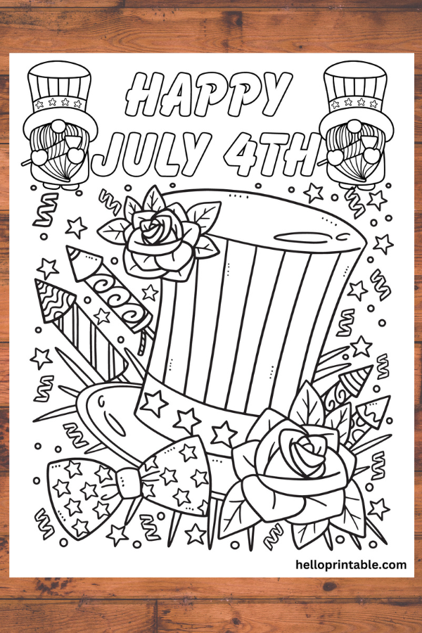 July 4th Free Coloring Pages For Kids Helloprintable