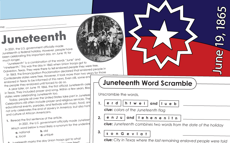 juneteenth worksheets elementary