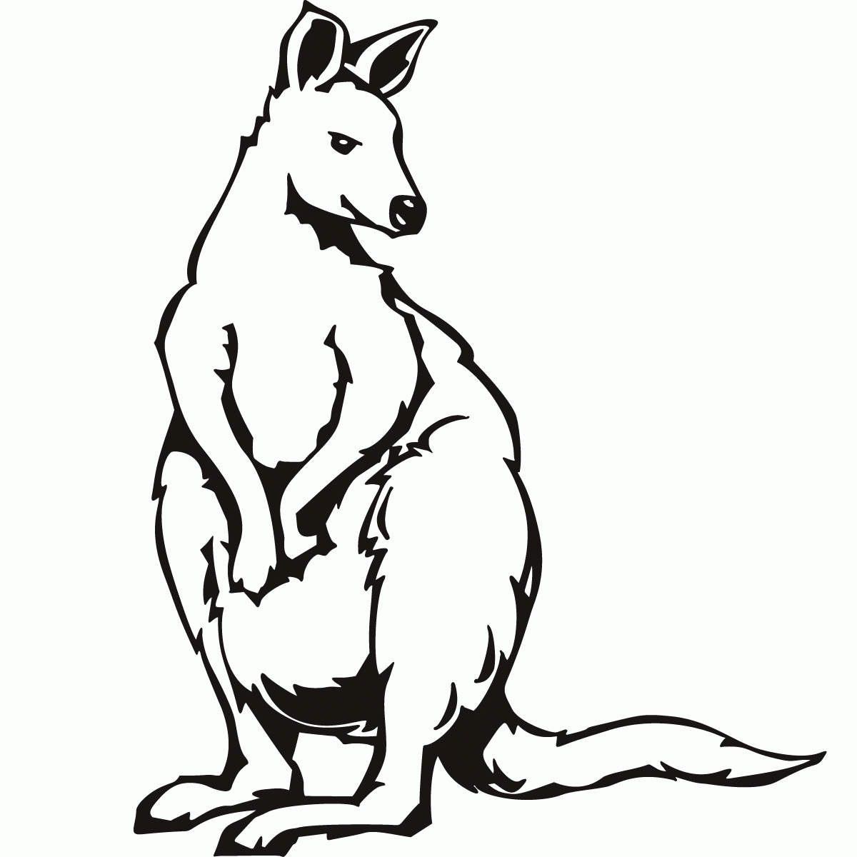 Kangaroo Coloring Page Cute Coloring Home