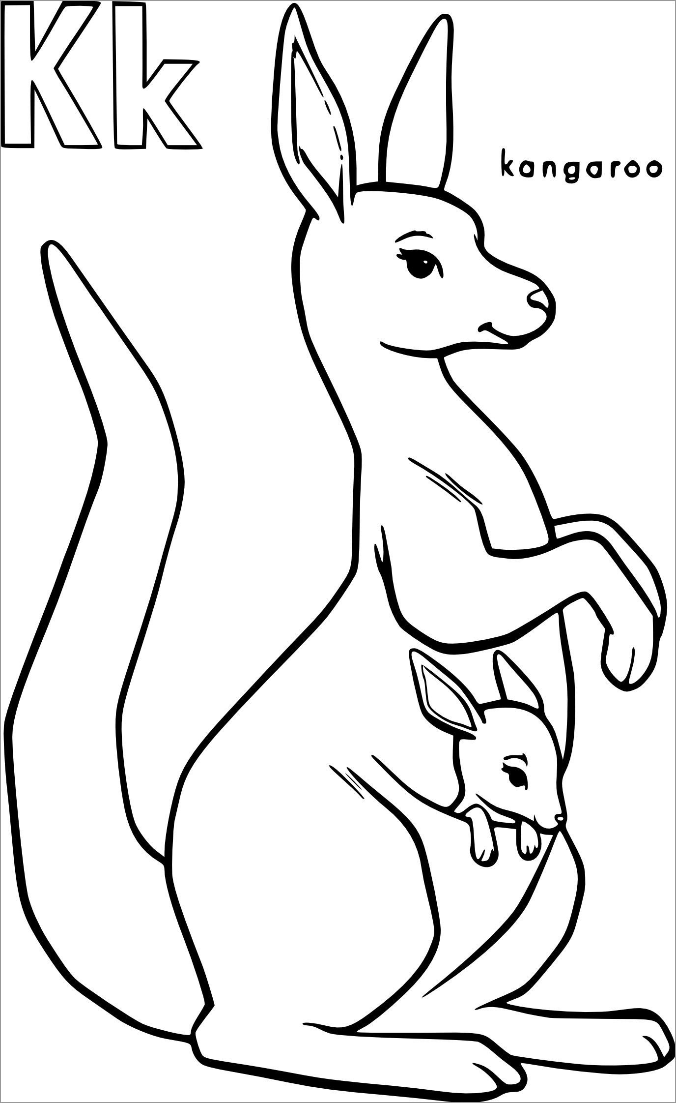 Kangaroo Coloring Page