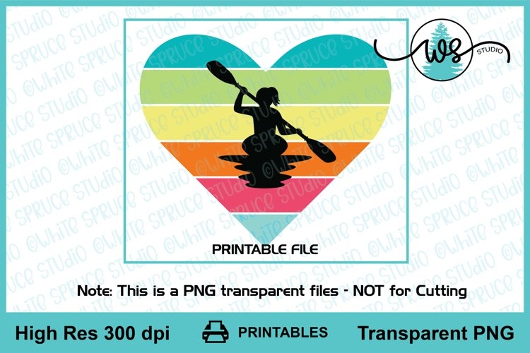 Kayak Woman Printable Kayak Colored Sublimation 2691702 