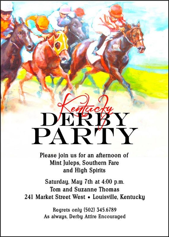 Kentucky Derby Invite Template Printable Calendars AT A GLANCE