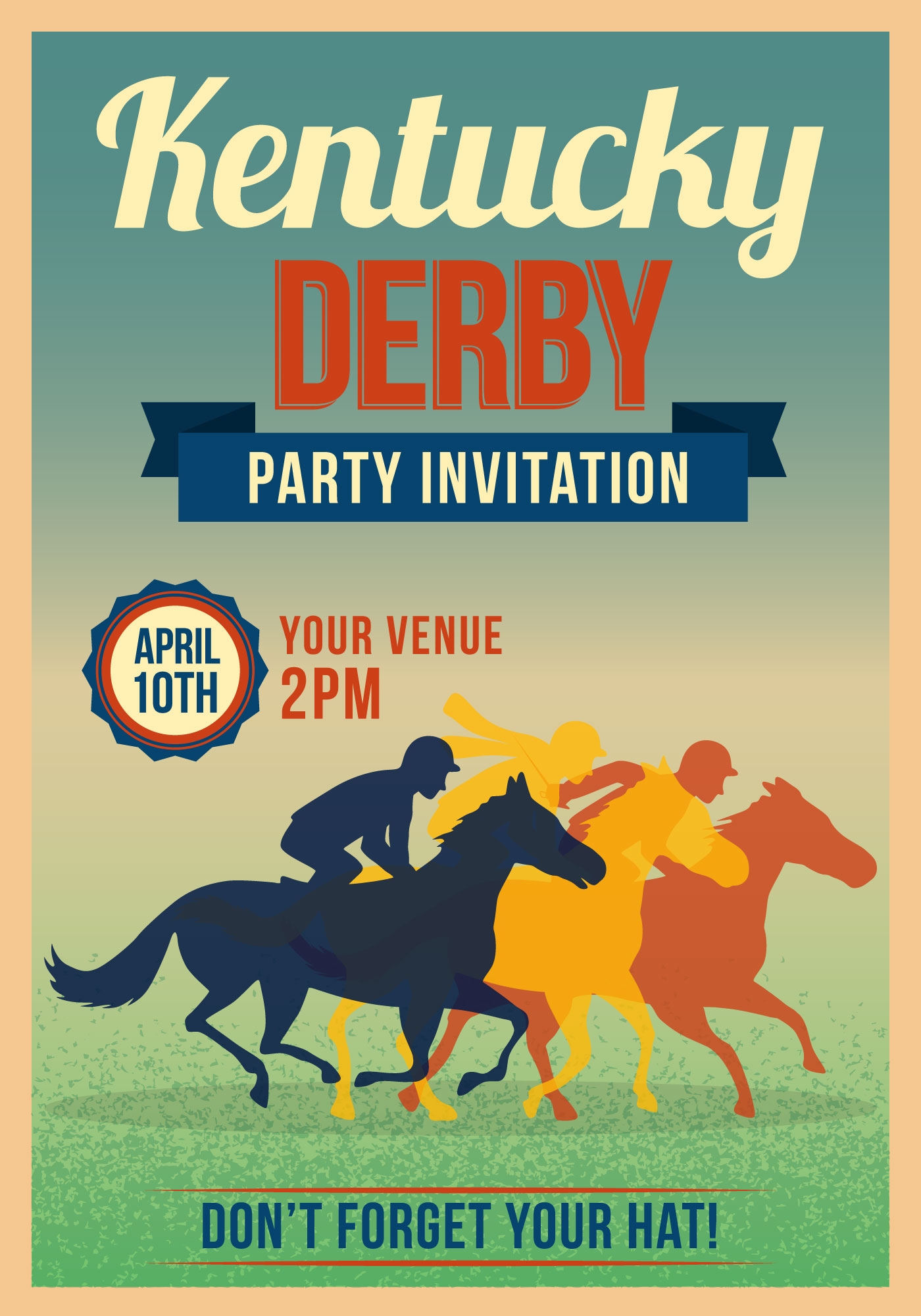 Kentucky Derby Invite Template Printable Word Searches