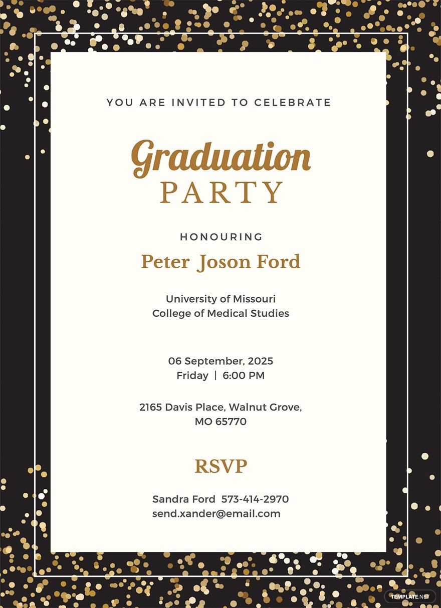 high school graduation invitation template
