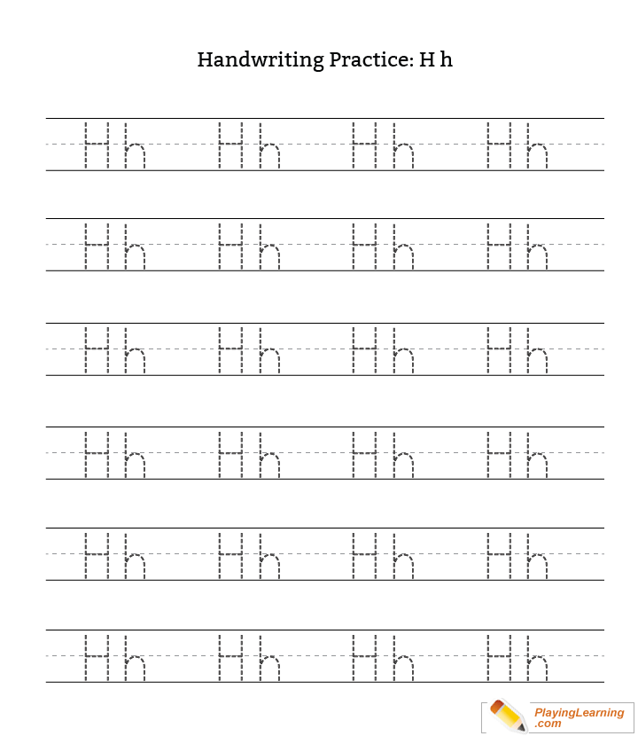 letter hh worksheet
