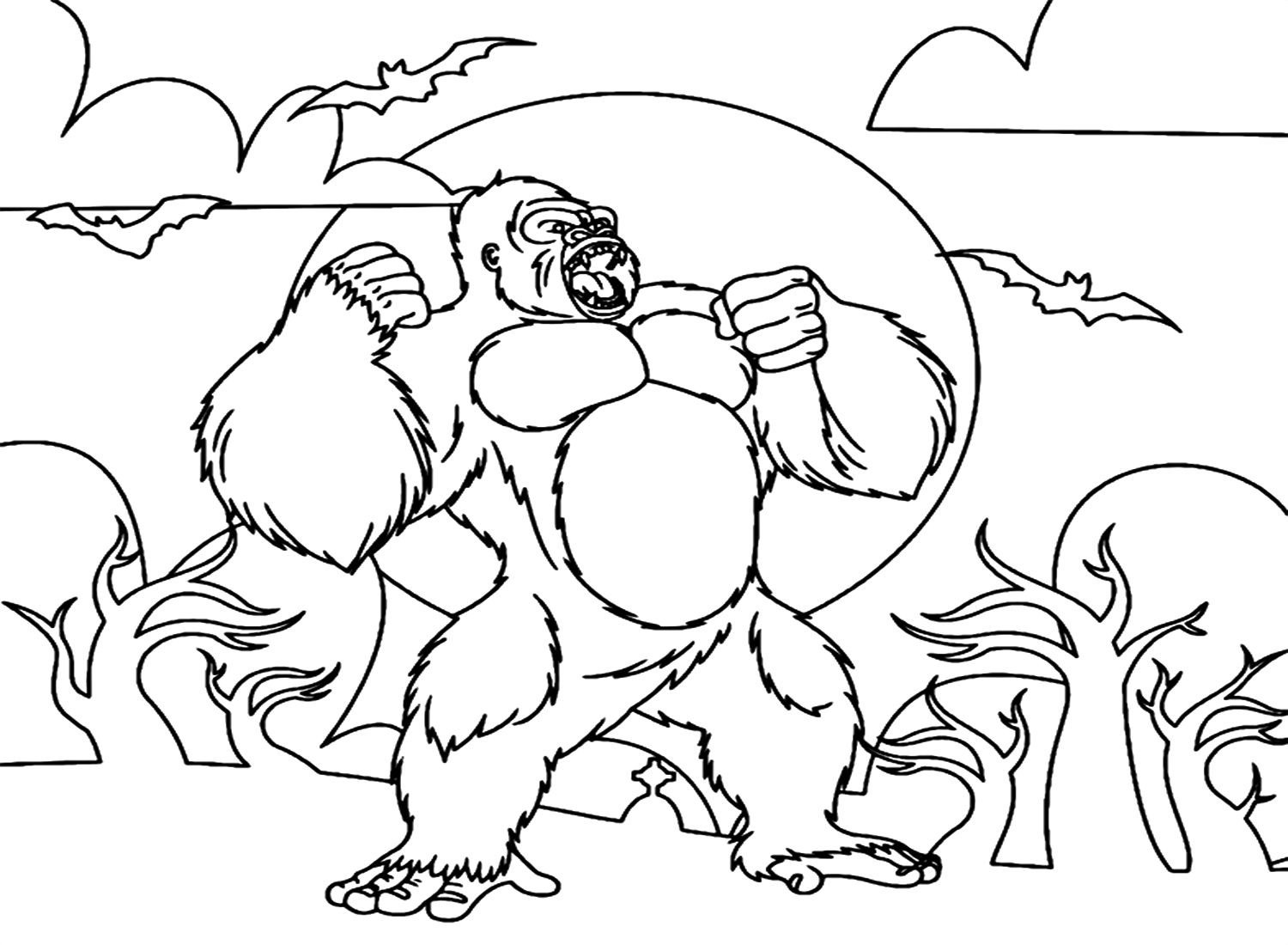 King Kong Coloring Page