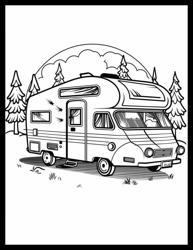 Kleurplaat Camper Coloring Pages The Best Porn Website