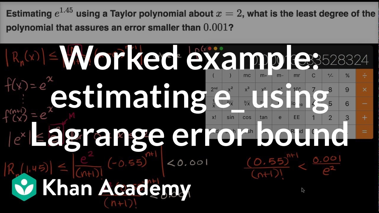 lagrange error bound worksheet pdf