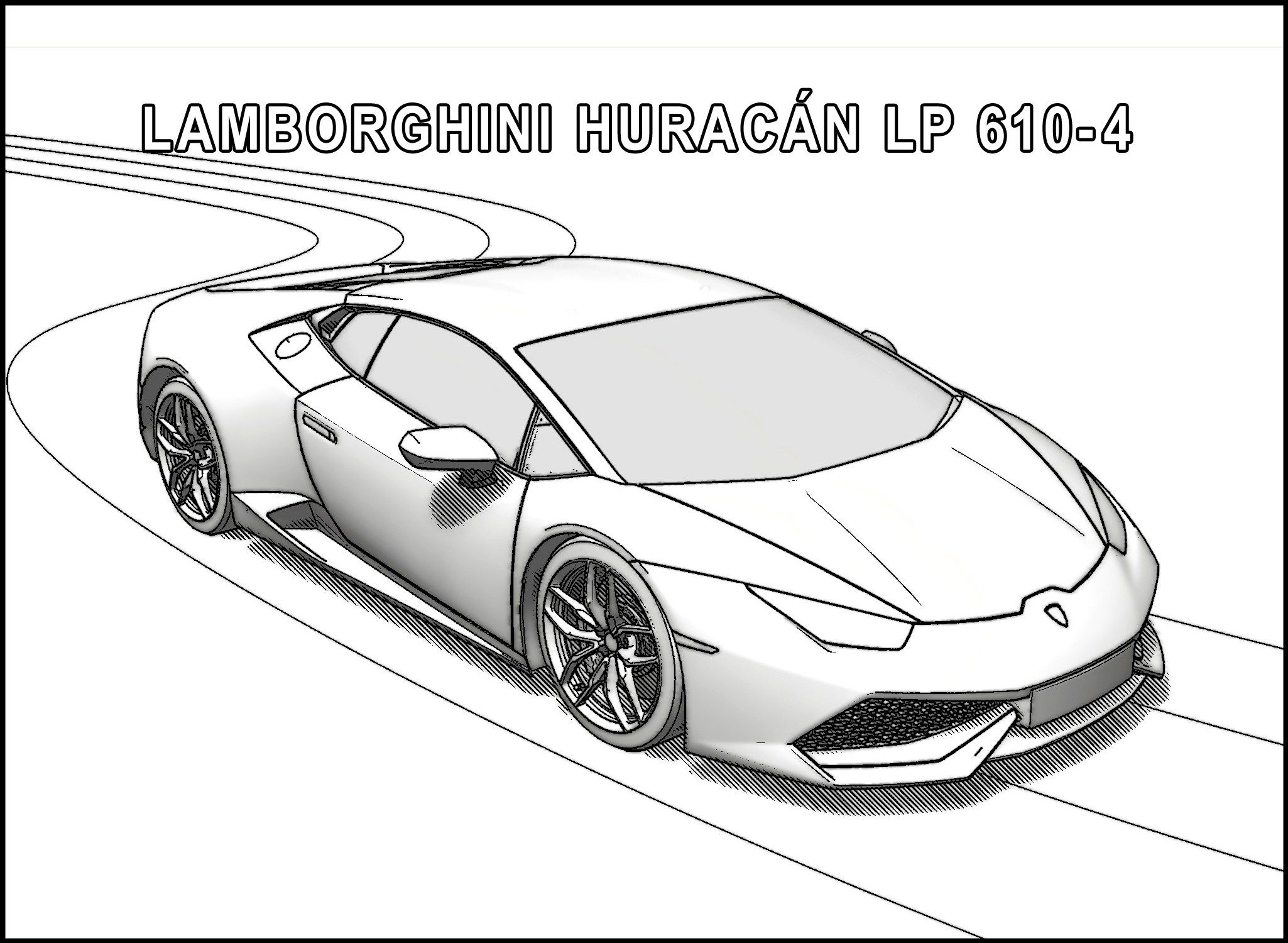 Lamborghini Printable Coloring Pages