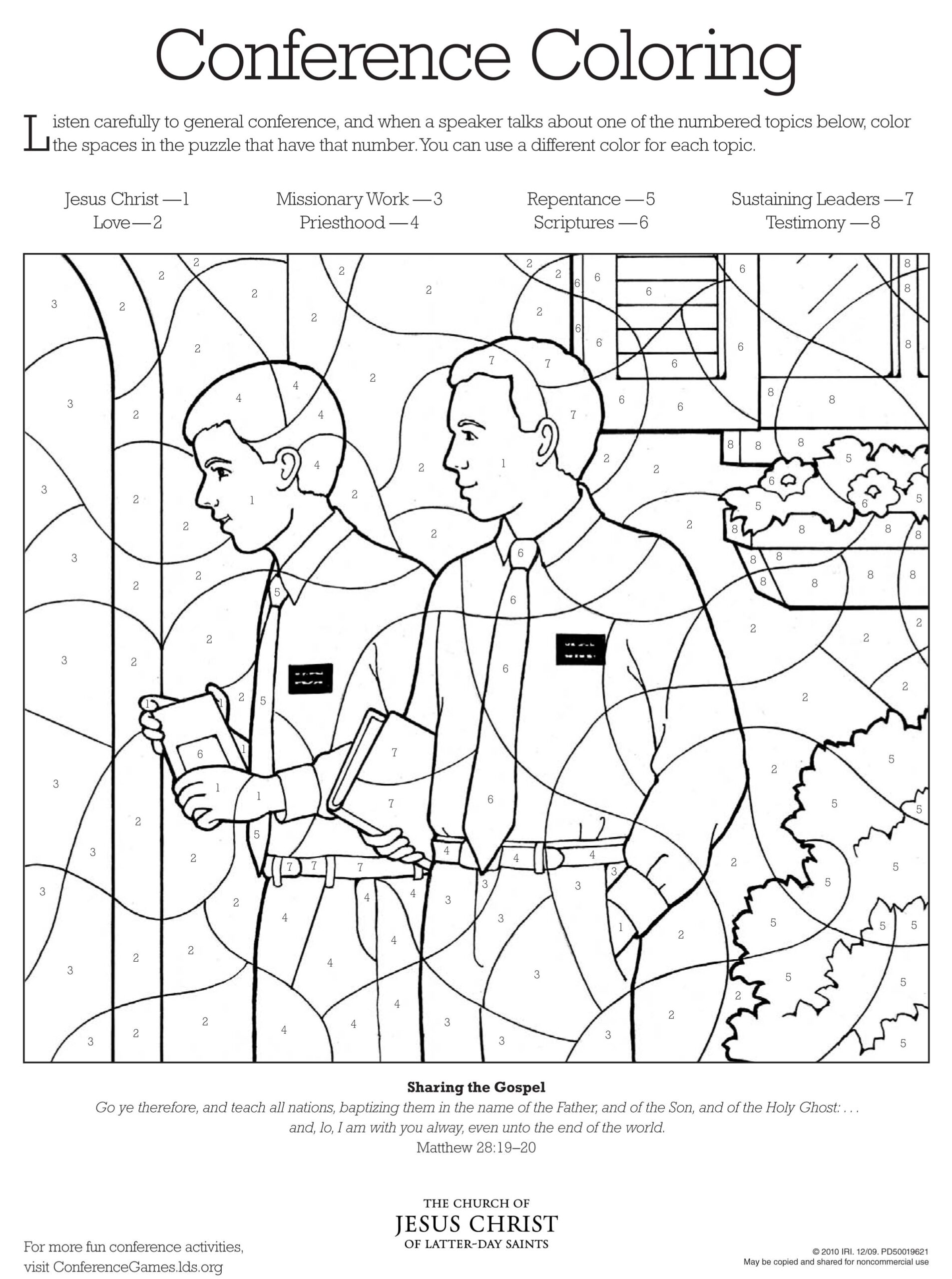Lds Church Coloring Pages