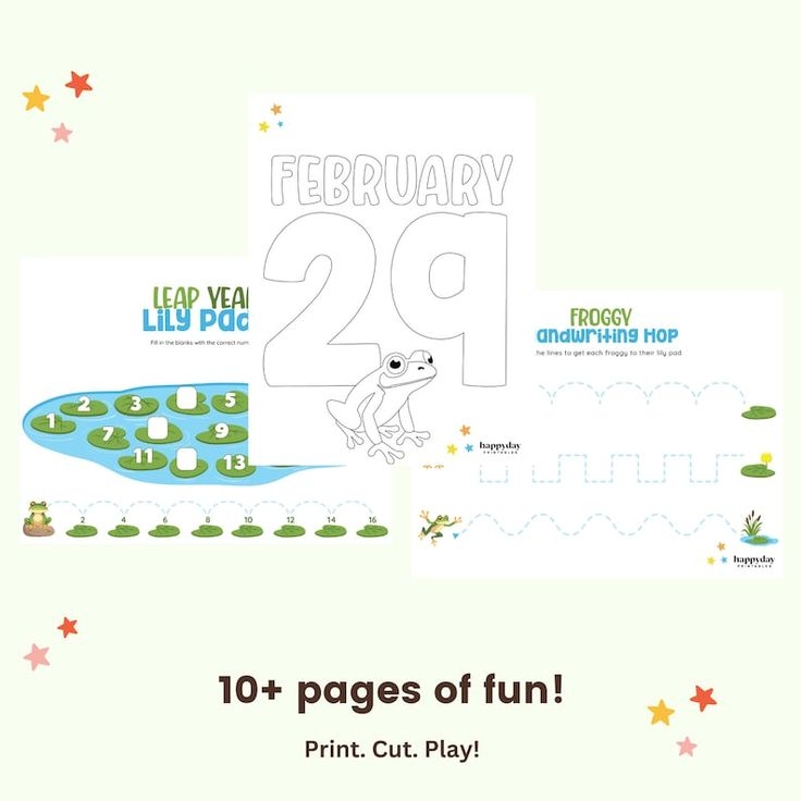 Leap Day Printable Activity Pack For Preschoolers Leap Day Activities 