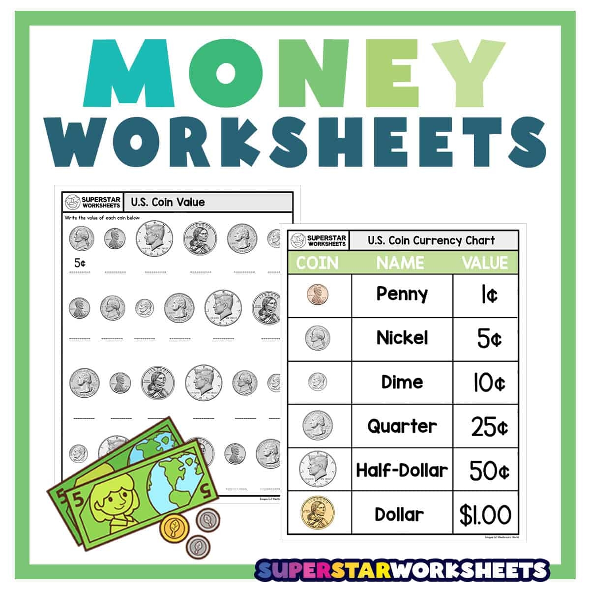 Learn The Coins Coin Matching Interactive Worksheet Education 