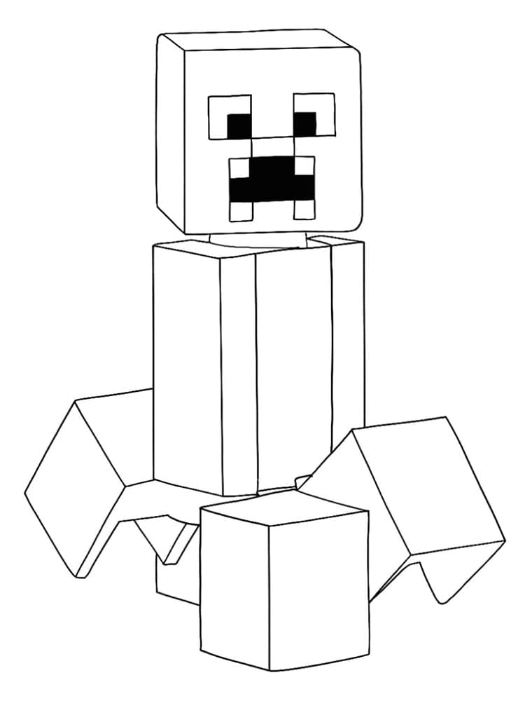 Minecraft Creeper Coloring Page