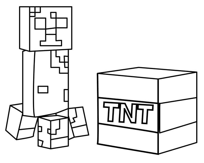 Lego Minecraft Creeper Coloring Page Free Printable Coloring Pages 