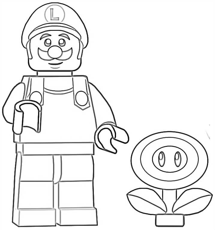 Lego Waluigi Coloring Page Free Printable Coloring Pages For Kids