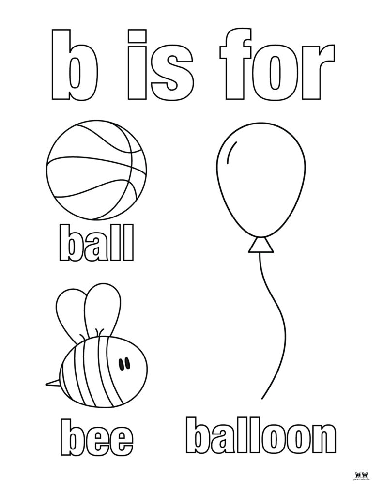 Letter B Coloring Pages 15 FREE Pages Printabulls