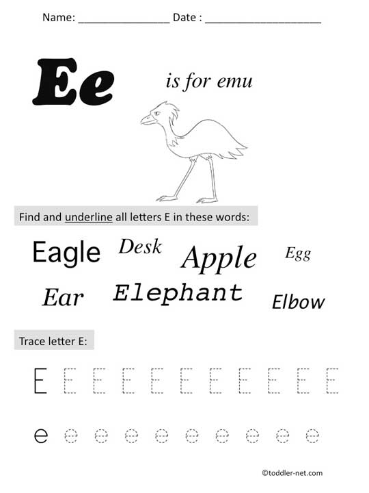 letter a preschool worksheet