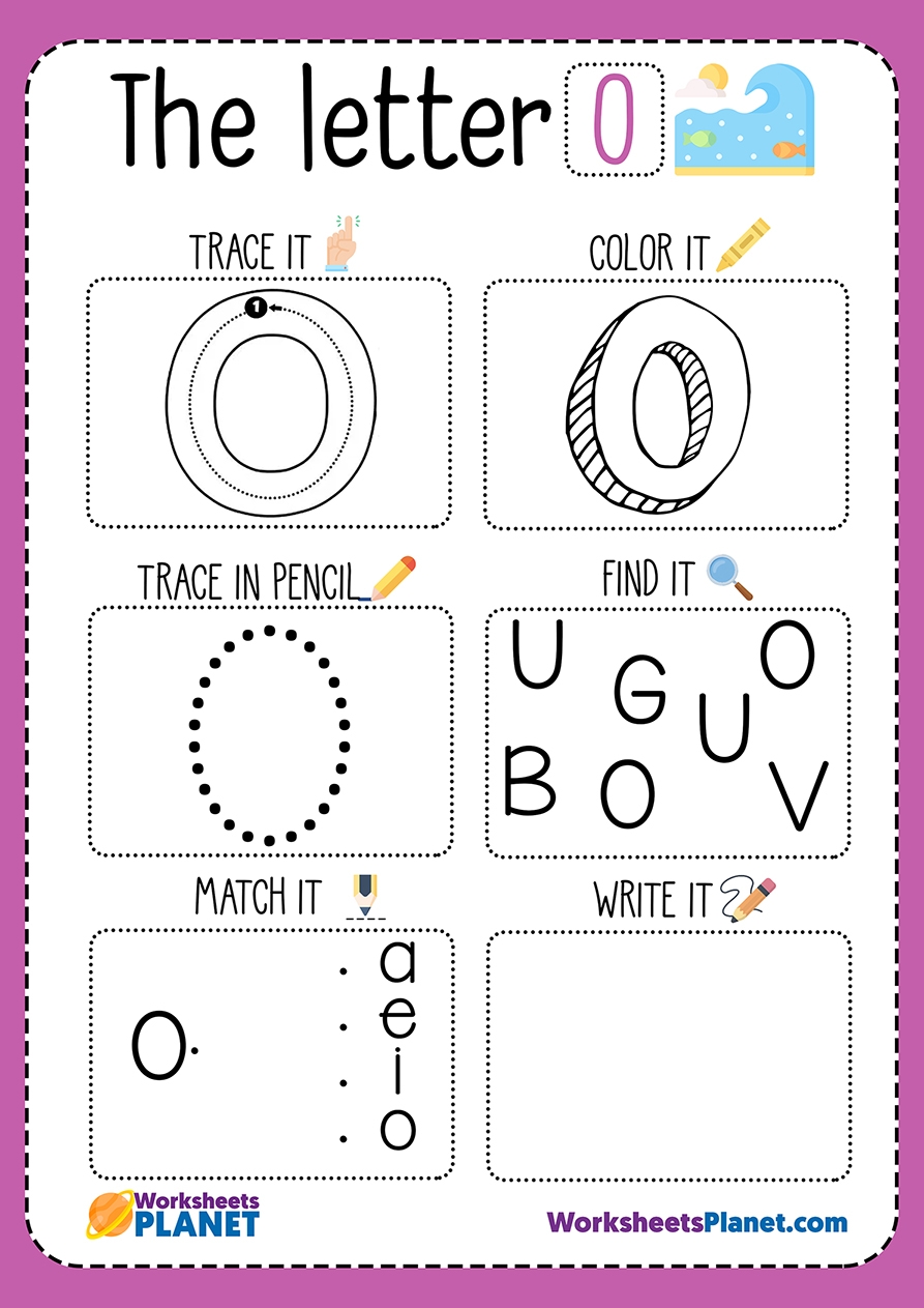 letter o worksheet preschool