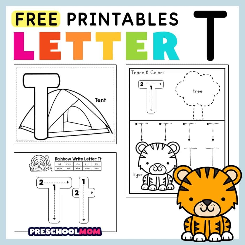 letter t worksheets preschool
