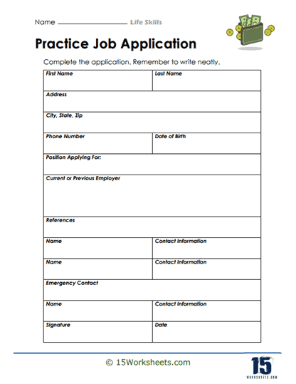 Life Skills Worksheets Example Free PDF Download Worksheets Library