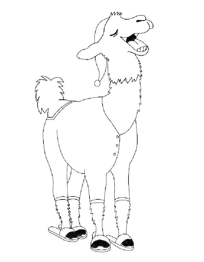 Llama Coloring Page