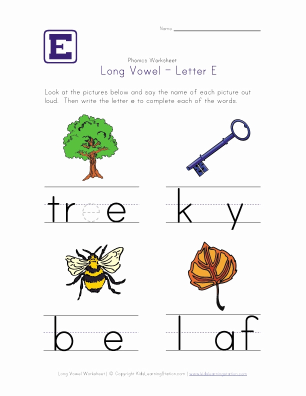 Long E Short E Worksheets Elegant Long E Worksheets Simple Template 