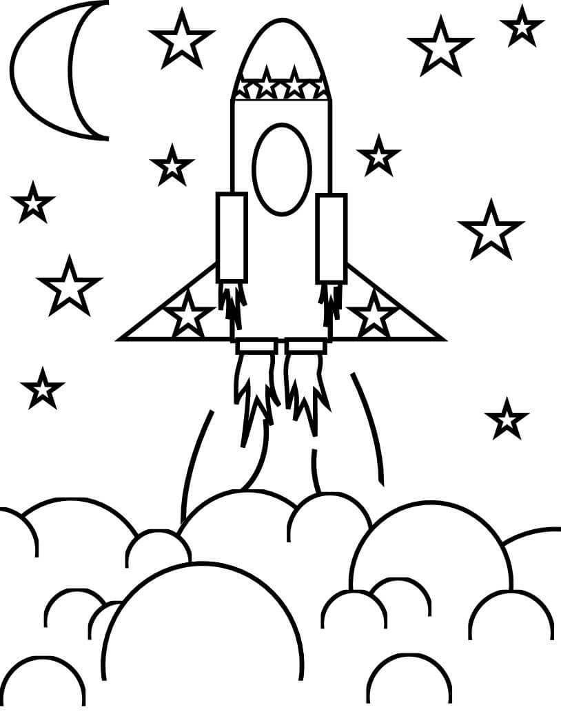 Long Rocket Ship Coloring Page Free Printable Coloring Pages For Kids