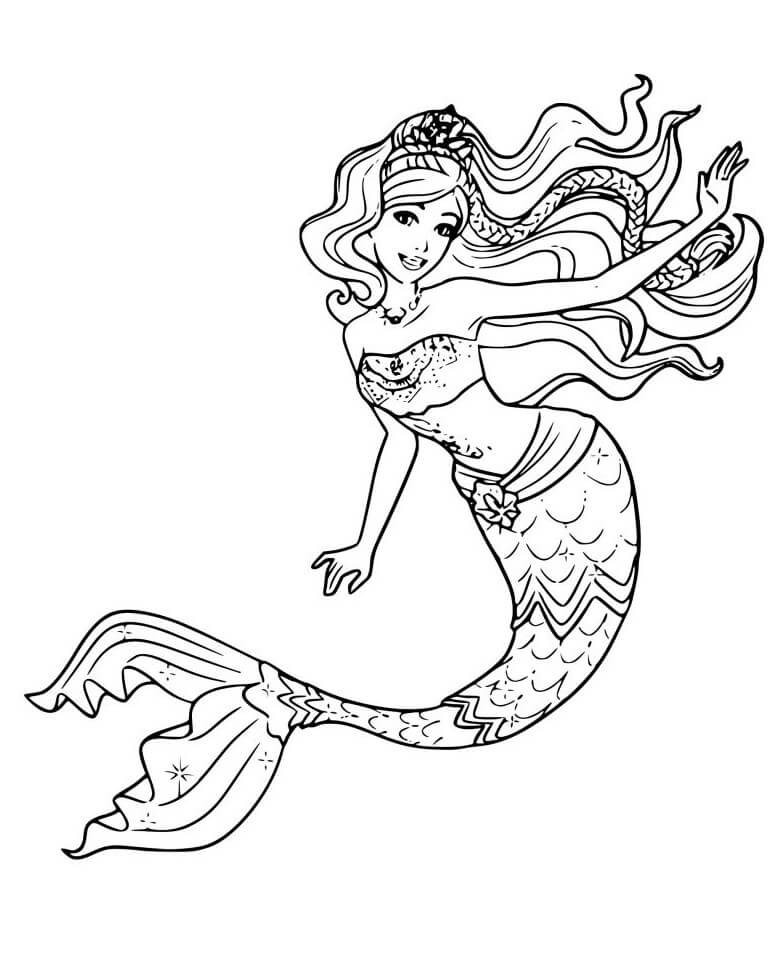 Barbie Mermaid Coloring Pages